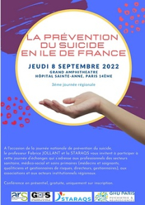 La prévention du suicide en Ile-de-France, 3ème journée régionale - 8 septembre 2022