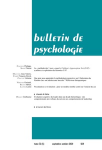 BULLETIN DE PSYCHOLOGIE, 73(569-5) - 2020