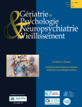 GERIATRIE ET PSYCHOLOGIE & NEUROPSYCHIATRIE DU VIEILLISSEMENT, 19(3) - 2021