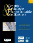 GERIATRIE ET PSYCHOLOGIE & NEUROPSYCHIATRIE DU VIEILLISSEMENT, 20(2) - 2022