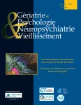 GERIATRIE ET PSYCHOLOGIE & NEUROPSYCHIATRIE DU VIEILLISSEMENT, 21(2) - 2023