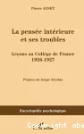 La pensée intérieure et ses troubles : leçons au Collège de France : 1926-1927