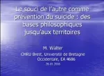 Le souci de l’autre comme prévention du suicide : des bases philosophiques jusqu’aux territoires