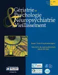 GERIATRIE ET PSYCHOLOGIE & NEUROPSYCHIATRIE DU VIEILLISSEMENT, 21(1) - 2023