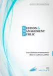 GESTION ET MANAGEMENT PUBLIC, 11(2) - 2023 - Jeux d'acteurs et interactions dans les systèmes publics