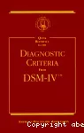 Quick reference to the diagnostic criteria from DSM-IV